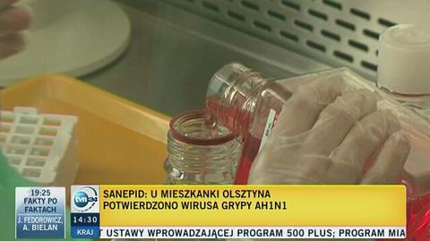 U mieszkanki Olsztyna wykryto wirusa AH1N1