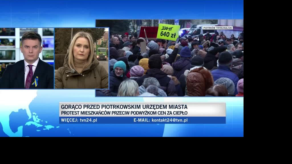 Protest przed urzędem w Piotrkowie Trybunalskim
