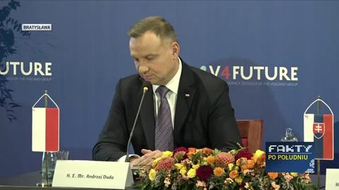 Andrzej Duda na spotkaniu V4