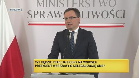 Zbigniew Ziobro o wniosku w sprawie delegalizacji ONR