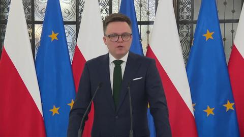 Marszałek Sejmu: Nie dziwię się, że prezydent chce jeszcze raz okazać wsparcie dla Kamińskiego i Wąsika. Jest konsekwentny