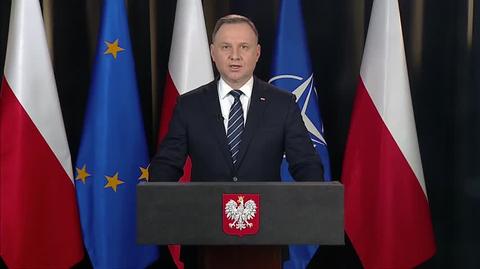 Orędzie prezydenta Andrzeja Dudy ws. ataku Rosji na Ukrainę
