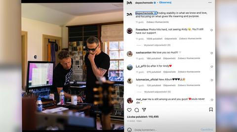 Muzycy Depeche Mode w studiu, blisko trzy miesiące po śmierci "Fletcha"