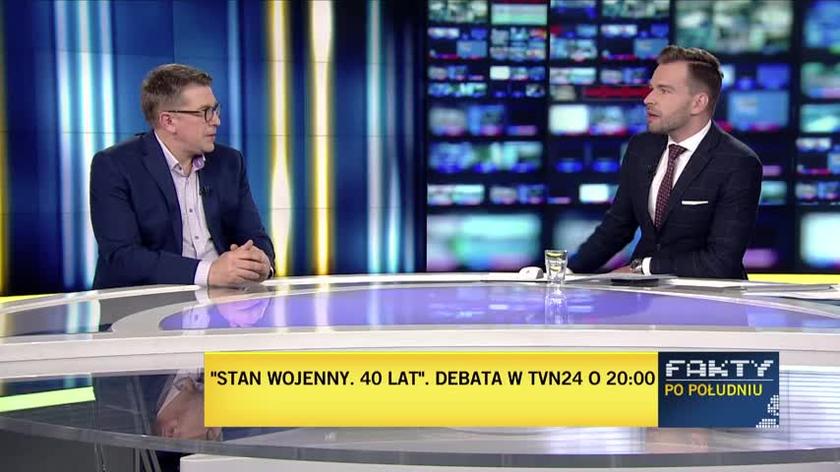 Debata "Stan wojenny. 40 lat" w TVN24. Cała rozmowa z Jackiem Stawiskim