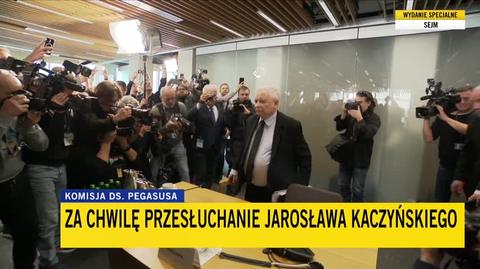Jarosław Kaczyński pojawił się na posiedzeniu komisji śledczej ds. Pegasusa