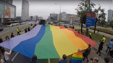 Wiec przeciwko nienawiści wobec osób LGBT w Warszawie 