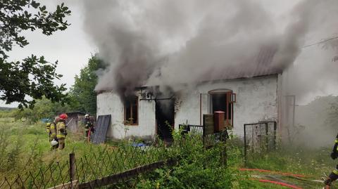 Pożar domu pod Opocznem. Nie żyje około 60-letni mężczyzna