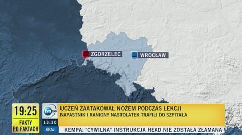 Uczeń zaatakował nożem podczas lekcji