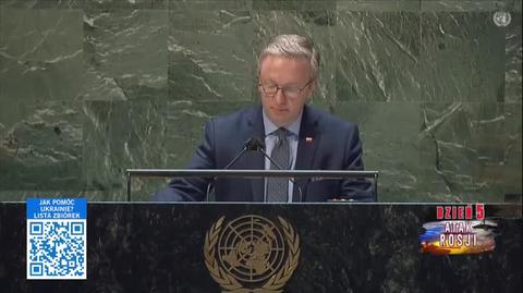 Krzysztof Szczerski na nadzwyczajnej sesji Zgromadzenia Ogólnego ONZ