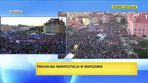 Bartosz Arłukowicz na manifestacji w Warszawie