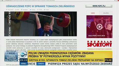 Tomasz Zieliński przyłapany w Rio na dopingu. Prezes przeprasza Polaków: wstyd przed całym światem