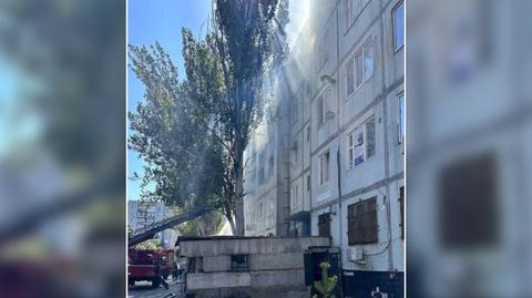 Ukraiński dron atakuje budynek, w którym odbywała się narada policji rosyjskiej w okupowanym Enerhodarze 