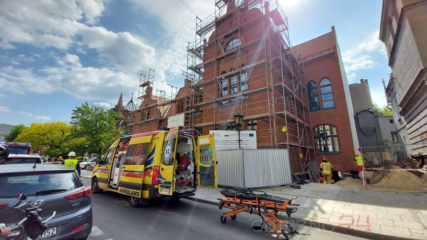 Zastępca dyrektora Szpitala Pomnik Chrztu Polski w Gnieźnie o stanie poszkodowanych w wypadku na budowie