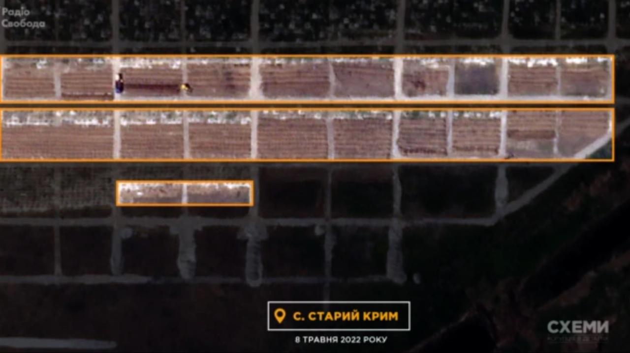Las fosas comunes están aumentando cerca de Mariupol.  imágenes de satélite