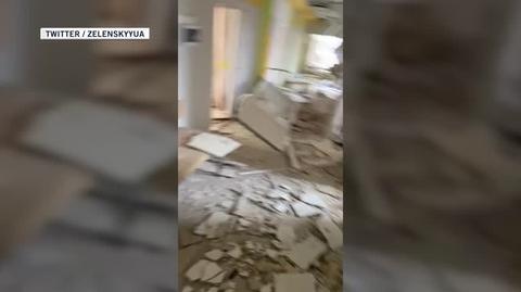 Wnętrze ostrzelanego szpitala w Mariupolu (wideo z 09.03.2022 r. z popołudnia)
