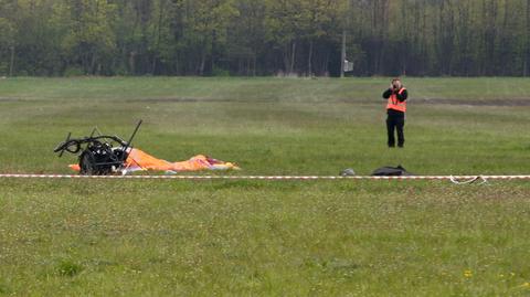 Wypadek na płockim lotnisku. Zginął paralotniarz