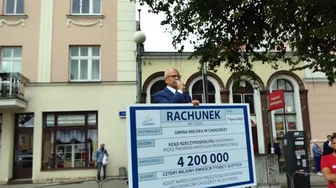 Burmistrz Chodzieży chciał wręczyć premierowi Morawieckiemu rachunek na ponad 4 miliony zł