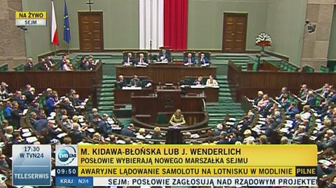 Małgorzata Kidawa-Błońska (PO) została wybrana na nowego marszałka Sejmu