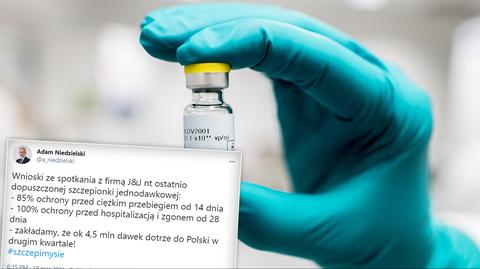 Dr Cessak o tym, kiedy szczepionka Johnson&Johnson dotrze do Polski