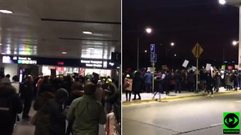 "Cały świat patrzy". Protest na lotnisku O'Hare po dekrecie Trumpa