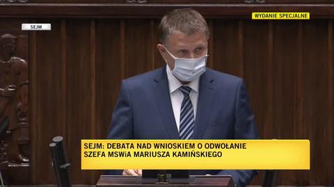 Marcin Kierwiński przedstawia wniosek o odwołanie ministra Mariusza Kamińskiego