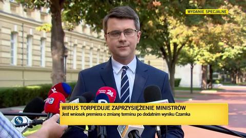 Piotr Mueller w rozmowie z "Faktami" TVN o sytuacji w kancelarii premiera