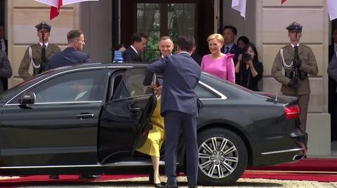 South Korean President Yoon Suk Yeol (L) and Polish President Andrzej Duda met in Warsaw on July 13