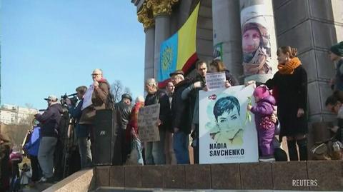 Putin na szubienicy, "Uwolnić Sawczenko". Protest w Kijowie