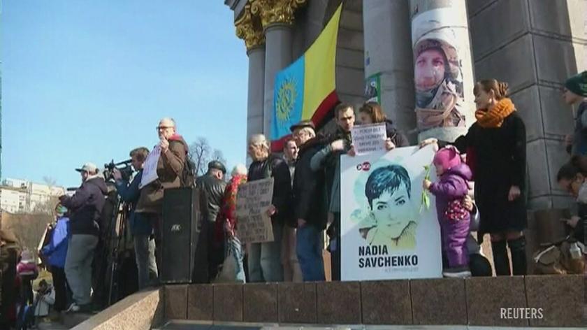 Putin na szubienicy, "Uwolnić Sawczenko". Protest w Kijowie