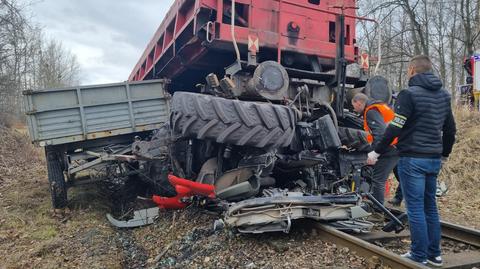 Traktorzysta zginął w zderzeniu z pociągiem (materiał z 22.02.2022)