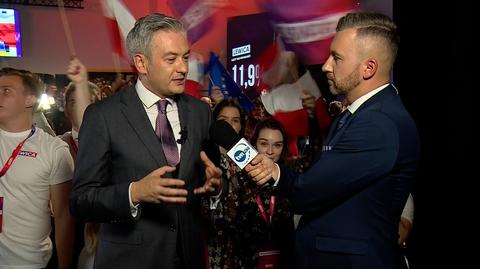 Robert Biedroń: jestem dumny, że lewica po czterech latach wraca do polskiego parlamentu