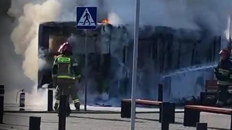 Spłonął autobus w Szczecinie