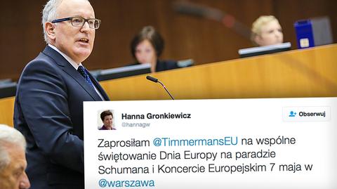 Timmermans jednak w Polsce? Zaprosiła go prezydent Warszawy