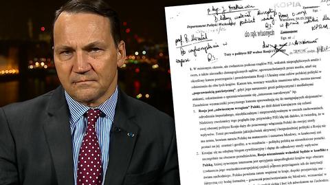 Sikorski: ujawnianie wewnętrznych notatek resortu to zbrodnia przeciwko dyplomacji