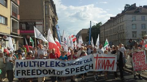 Marsz ulicami Wrocławia w obronie telewizji Trwam