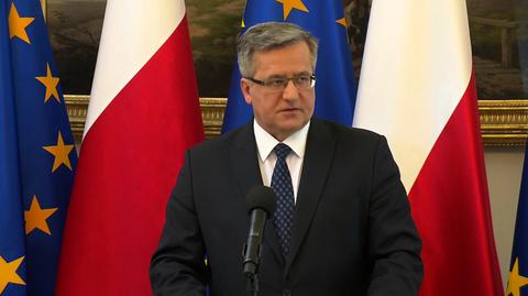 Bronisław Komorowski przedstawił wnioski z posiedzenia RBN 