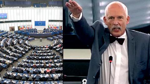 Janusz Korwin-Mikke wykonał hitlerowski gest w europarlamencie