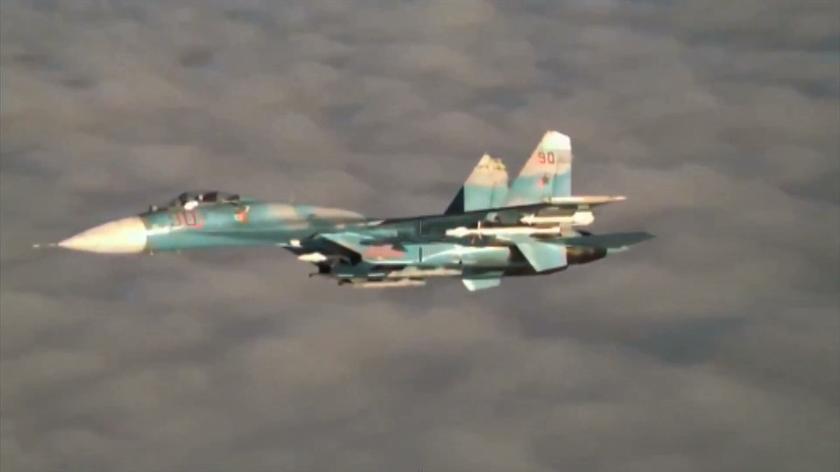 Su-27 z Kaliningradu przechwytuje Portugalczyków