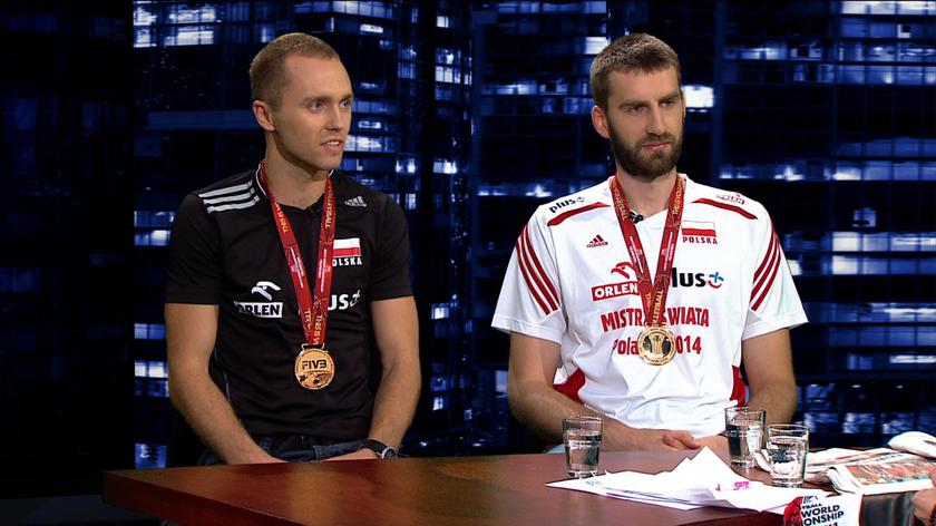 Złoci medaliści mistrzostw świata: Paweł Zatorski i Marcin Możdżonek