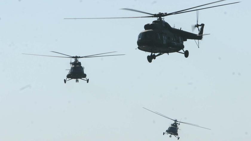 Przelot śmigłowców W-3 Sokół, Mi-24 i Mi-8