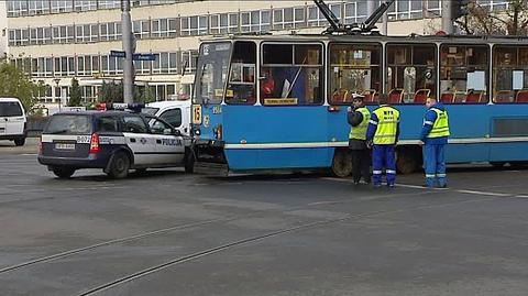 Wypadek tramwajów na pl. Jana Pawła II