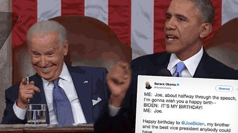 Obama składa życzenia urodzinowe Bidenowi