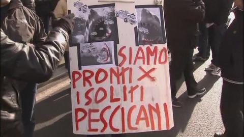 Protest taksówkarzy we Włoszech