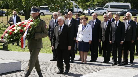  Jarosław Kaczyński złożył kwiaty pod Pomnikiem Rzezi Wołyńskiej