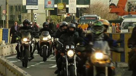 Protest motocyklistów w Belgii