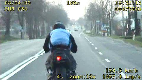 Motocyklista bez prawka uciekał przed policją