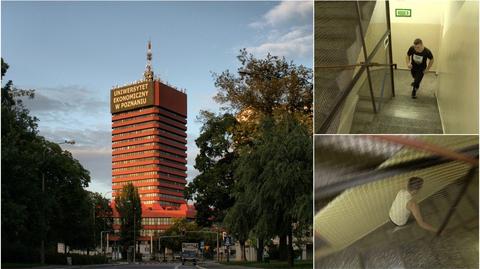 Bieg po 392 schodach na szczyt Collegium Altum Uniwersytetu Ekonomicznego w Poznaniu