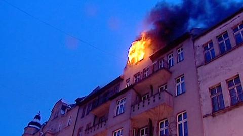 Pożar w Katowicach przy ul. Stawowej 
