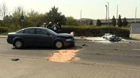 Wypadek w Czerwonaku. Motocyklista zginął na miejscu