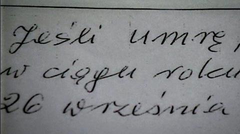 "Jeśli umrę lub zginę w wypadku sprawcą jest Piotr B."